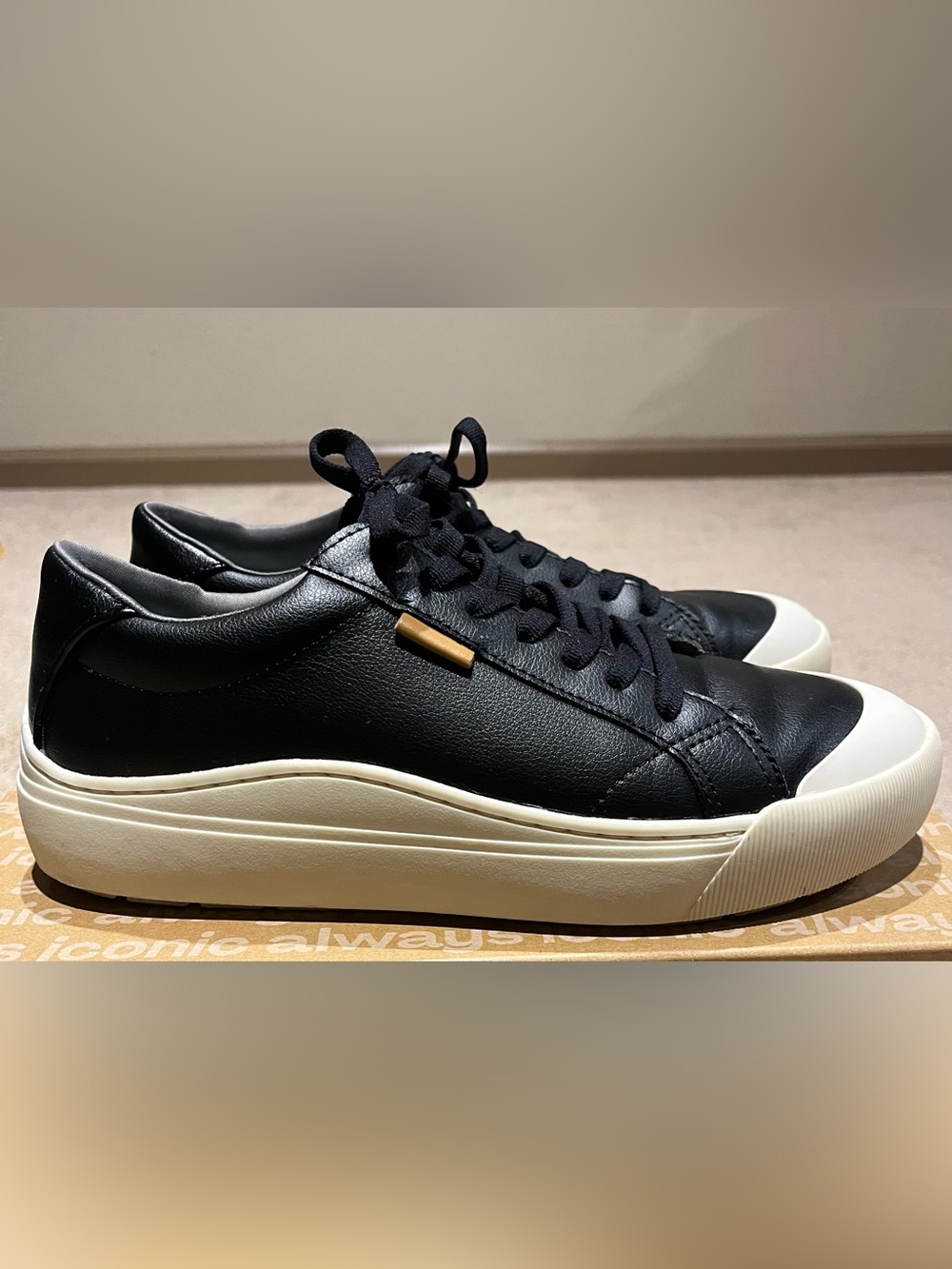 Dr. Scholl's Time Off Black Sneakers with Platform Sole